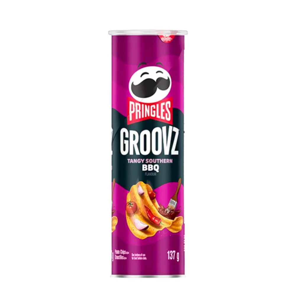 Pringles Groovz Tangy Southern BBQ, patatine piccanti al gusto bbq da 137g