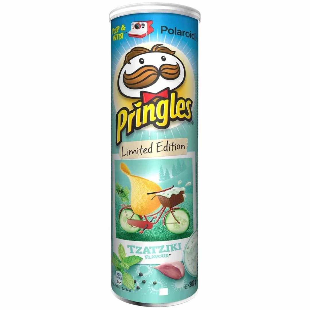 Pringles Limited Greek Tzatziki, patatine alla salsa Tzatziki in limited edition da 200g