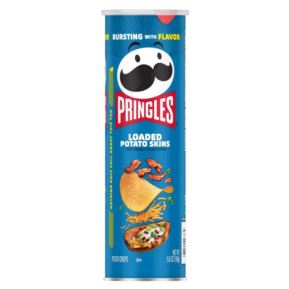 Pringles Loaded Potato Skins, patatine al gusto di bacon e panna acida da 158g