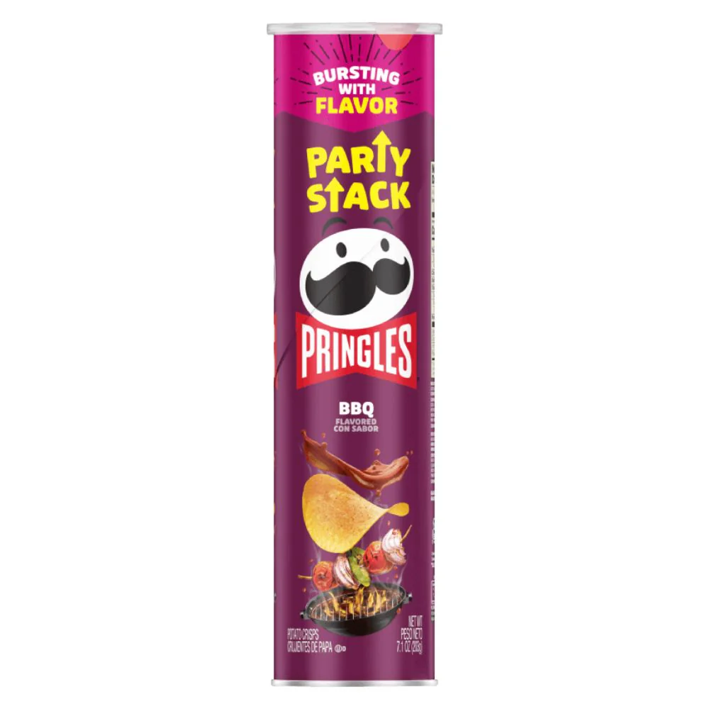 Pringles Party BBQ, patatine alla salsa barbecue in versione BIG da 203g