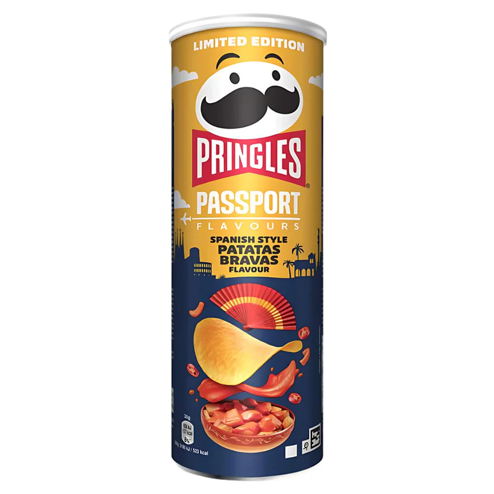 Pringles Passport Spanish Style Patatas Bravas, patatine al gusto di patatas bravas da 165g