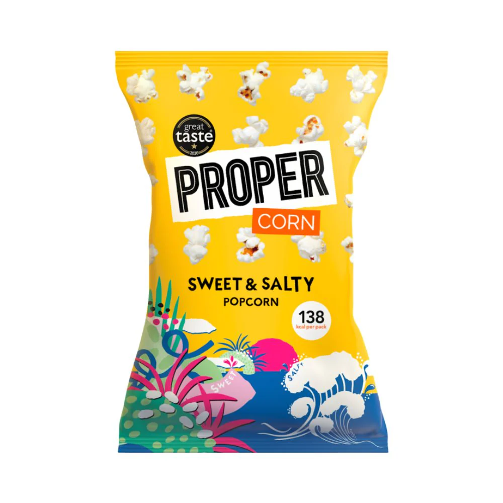 Proper Corn Sweet&Salty Popcorn, popcorn dolci e salati da 30g