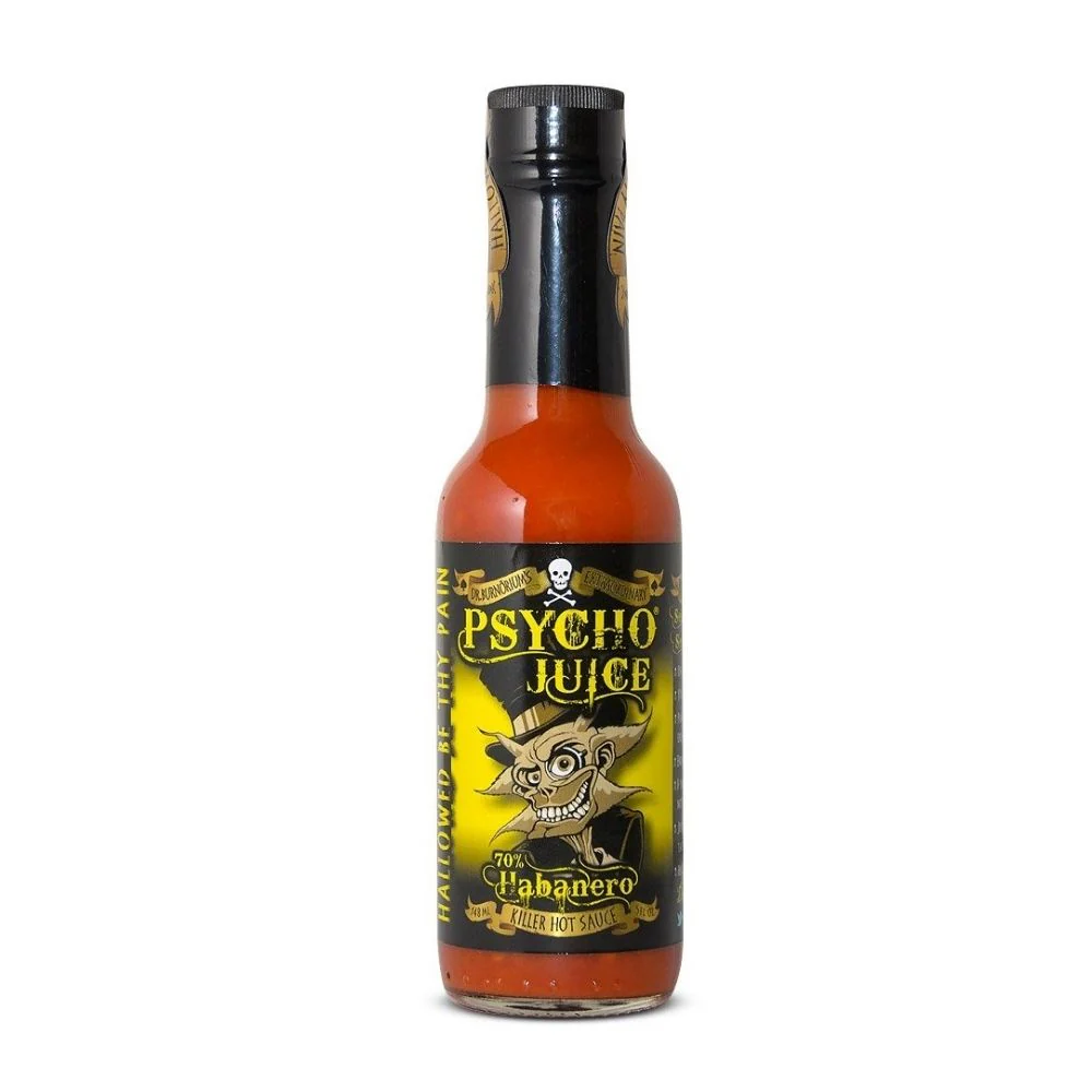 Psyco Juice Habanero, salsa piccante al peperoncino habanero da 148ml