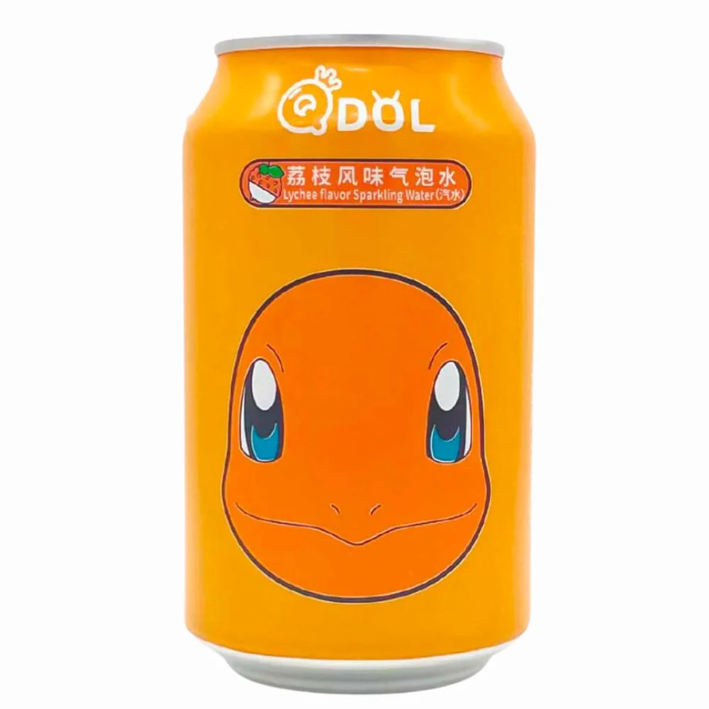 Qdol Charmander Lychee Flavor, bevanda frizzante al gusto lychee da 330ml