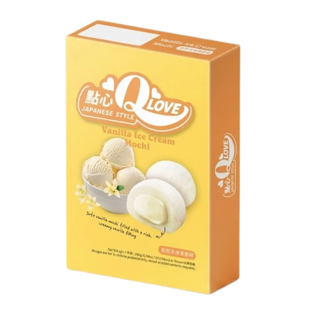 QLove Vanilla Ice Cream Mochi, mochi al gusto di vaniglia da 180g