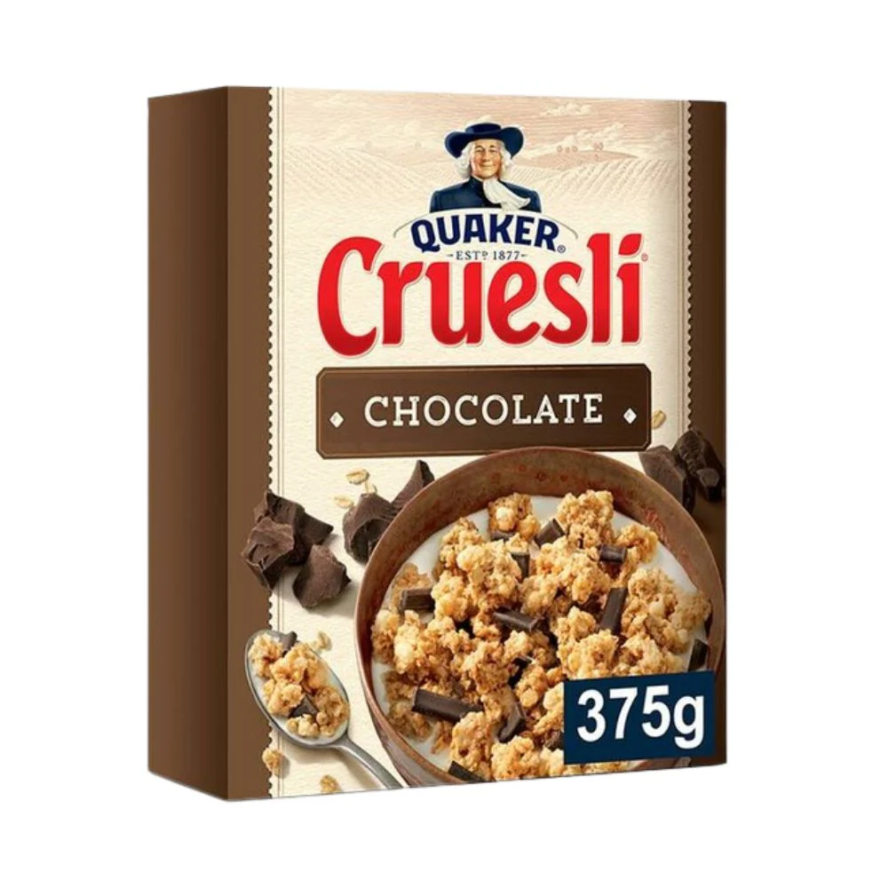 Quaker Cruesli Chocolate, fiocchi d'avena con scaglie di cioccolato da 375g
