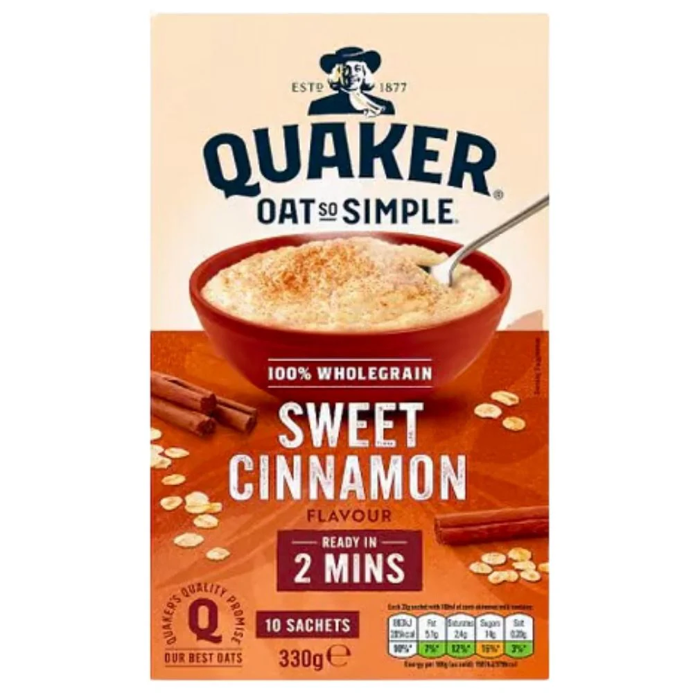 Quaker Oat So Simple Sweet Cinnamon, 10 confezioni da 33g