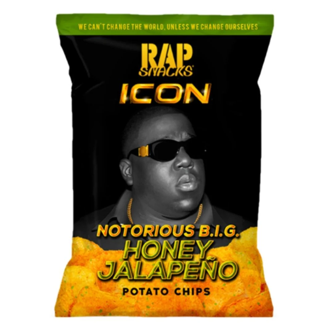 Rap Snack Notorious Honey Jalapeño, patatine al miele e peperoncino jalapeño da 71g