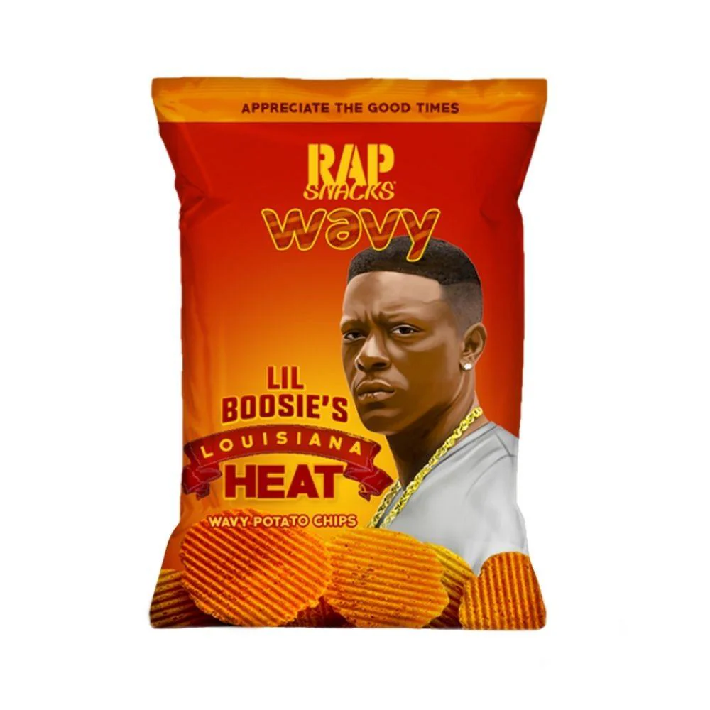 Rap Snacks Wavy Lil Boosie's Louisiana Heat, patatine piccanti da 28g