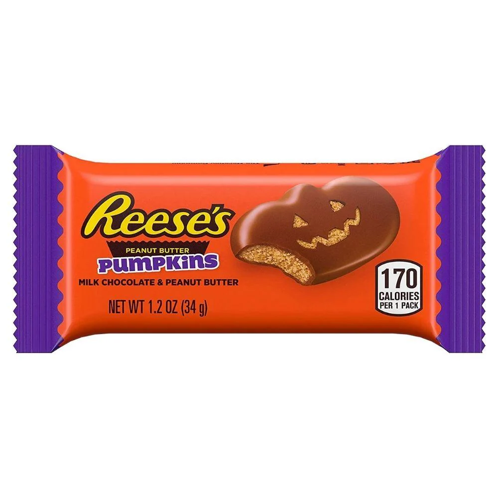 Reese's Peanut Butter Pumpkins, cioccolatino ripieno di burro d'arachidi da 34g