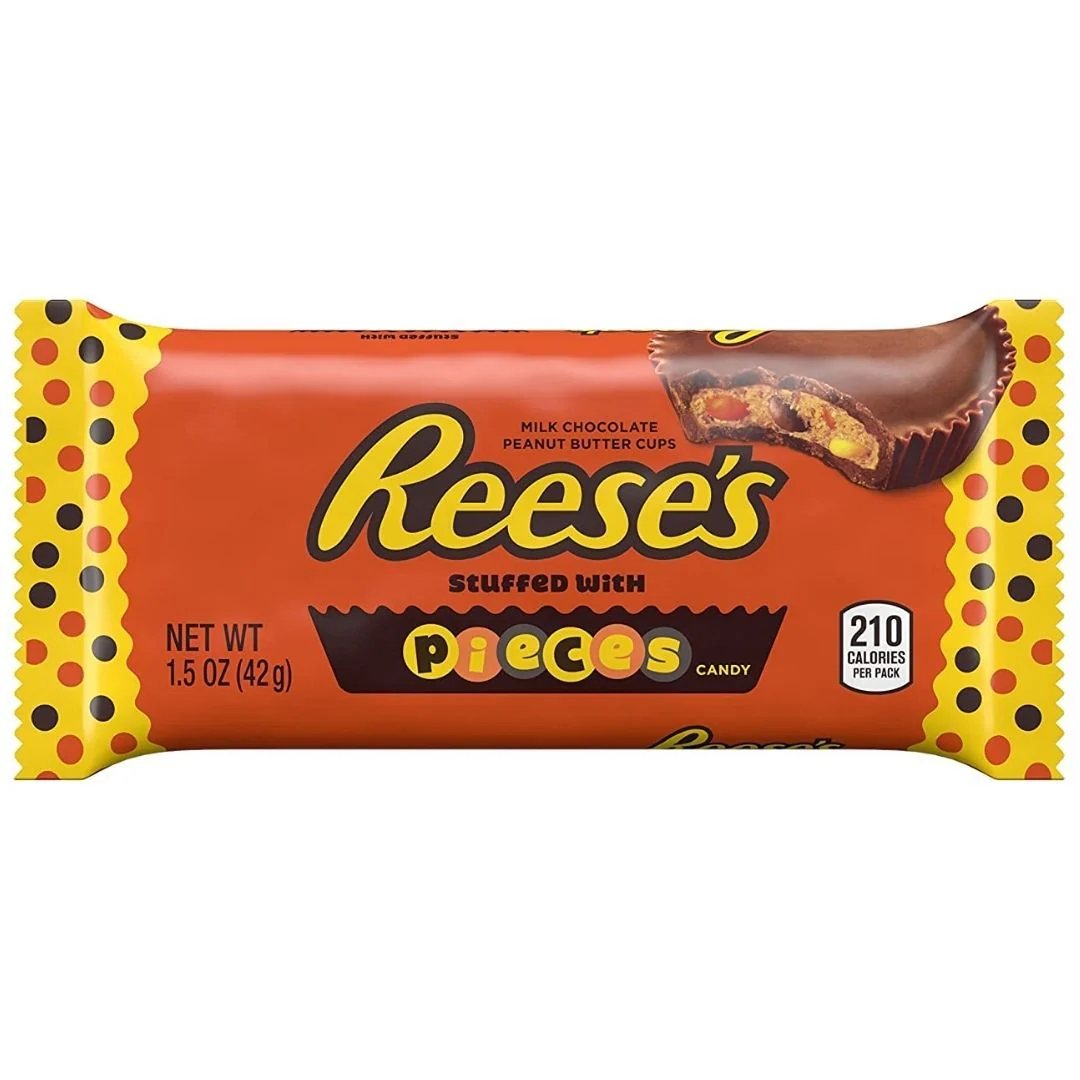 Reese's Pieces Peanut Butter Cups, cioccolatini al burro d'arachidi con pezzi di cioccolato da 43g