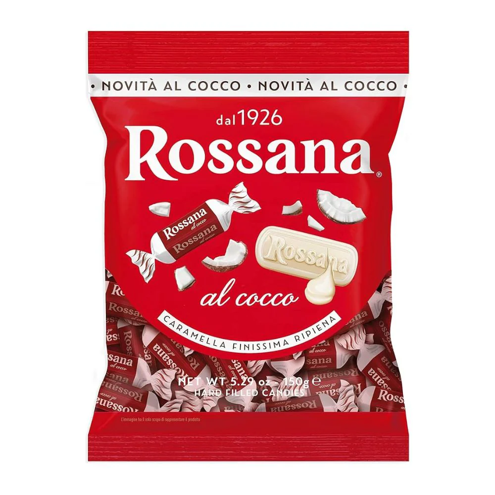 Rossana Al Cocco, caramelle ripiene al cocco da 150g