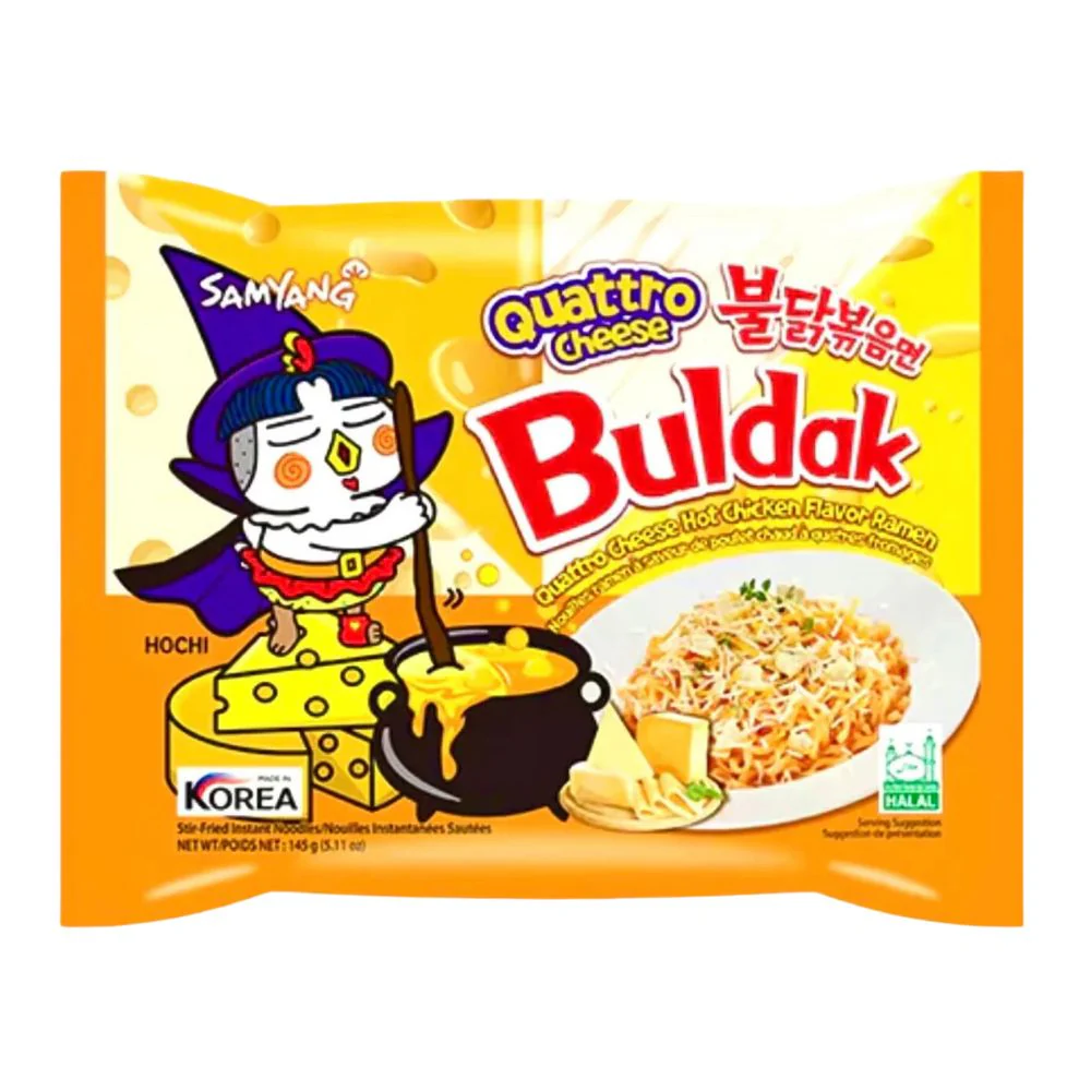 Samyang Buldak Quattro Cheese, noodles al gusto di quattro formaggi da 145g