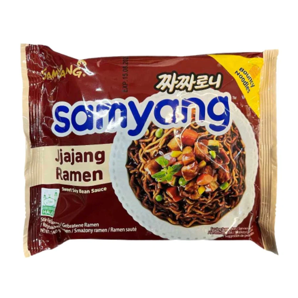 Samyang Jjajang Ramen Sweet Soy Bean Sauce, ramen alle verdure con salsa di soia dolce da 140g