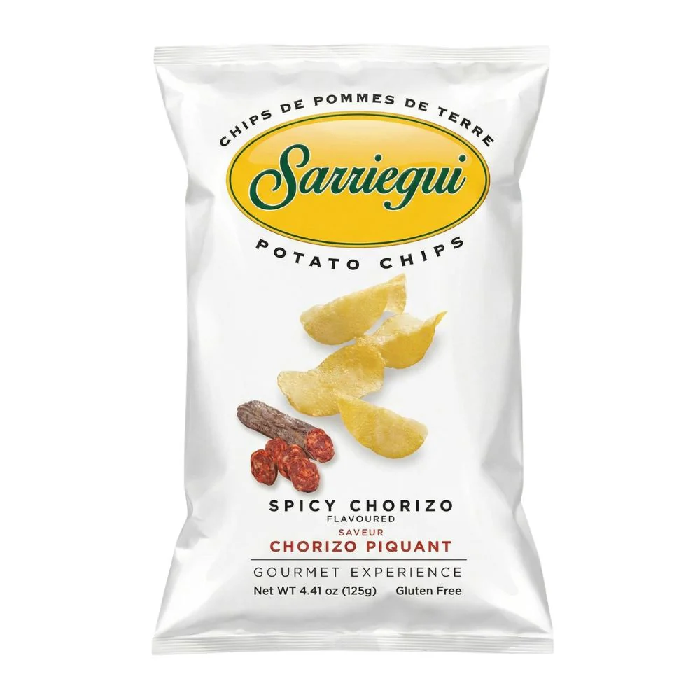 Sarriegui Potato Chips Spicy Chorizo, patatine piccanti al gusto di chorizo da 125g
