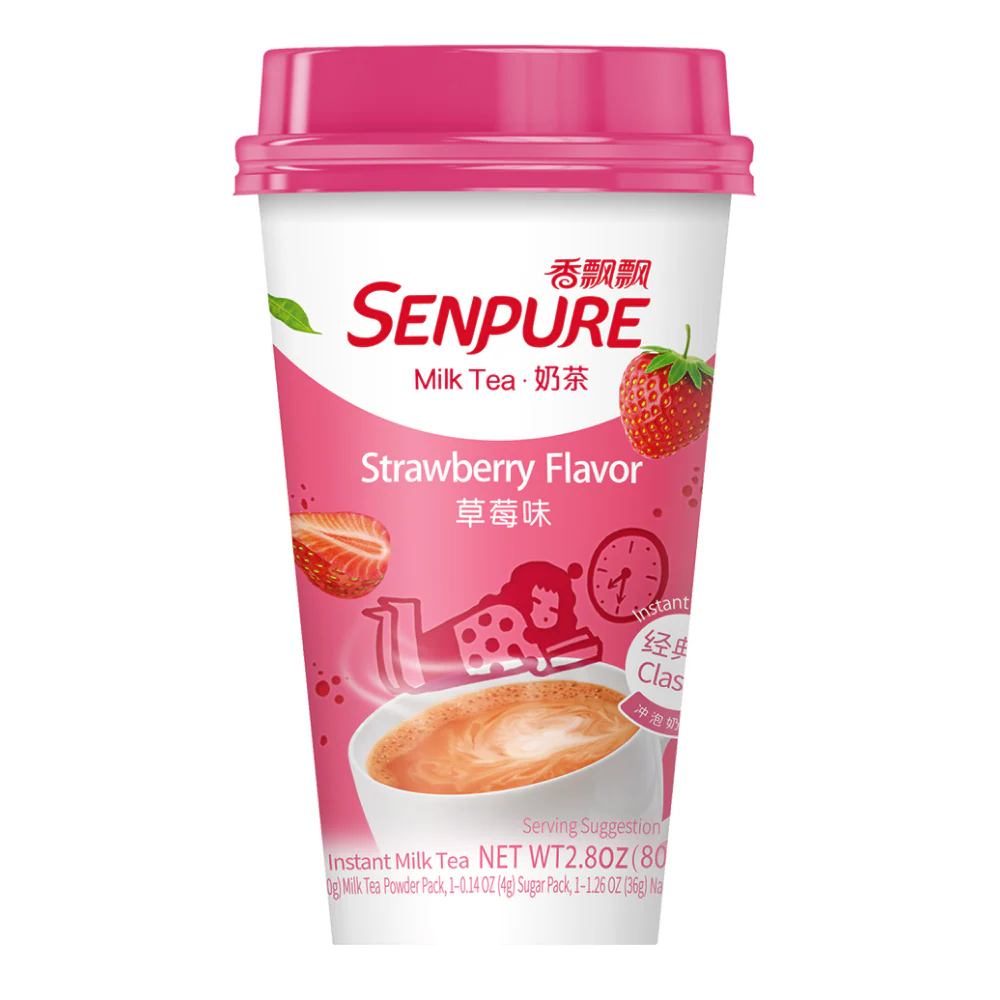 Senpure Instant Tea Drink Strawberry Flavor, preparato per tè alla fragola da 80g