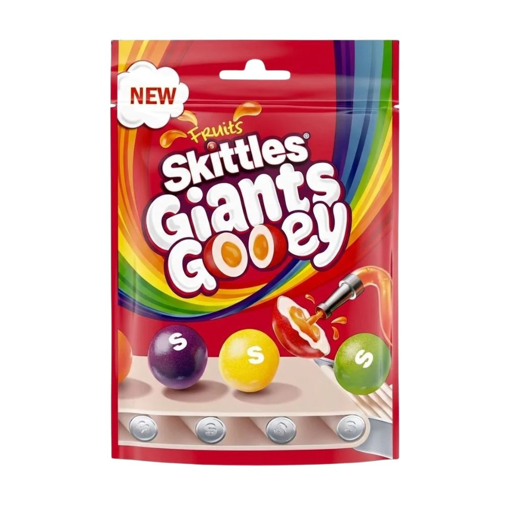 Skittles Giants Gooey, caramelle ripiene al gusto di frutta da 125g