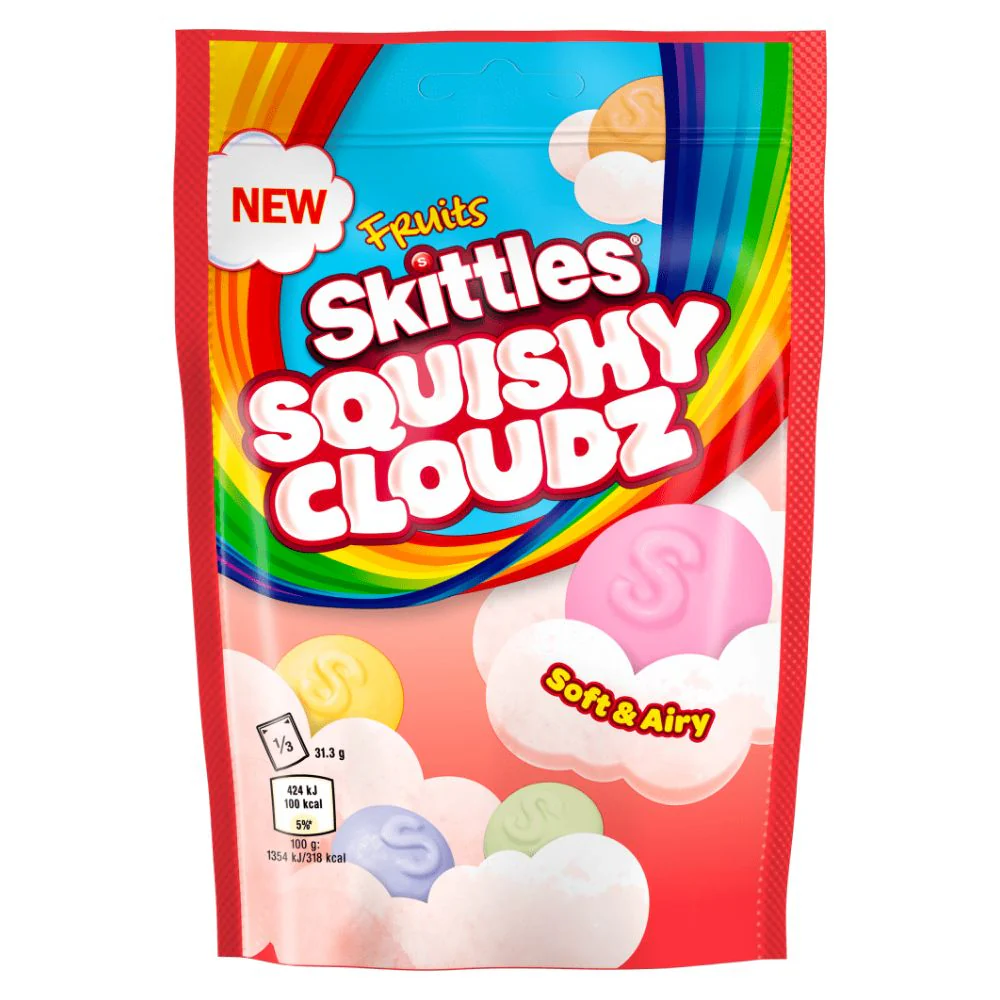Skittles Fruits Squishy Cloudz, caramelle alla frutta da 94g