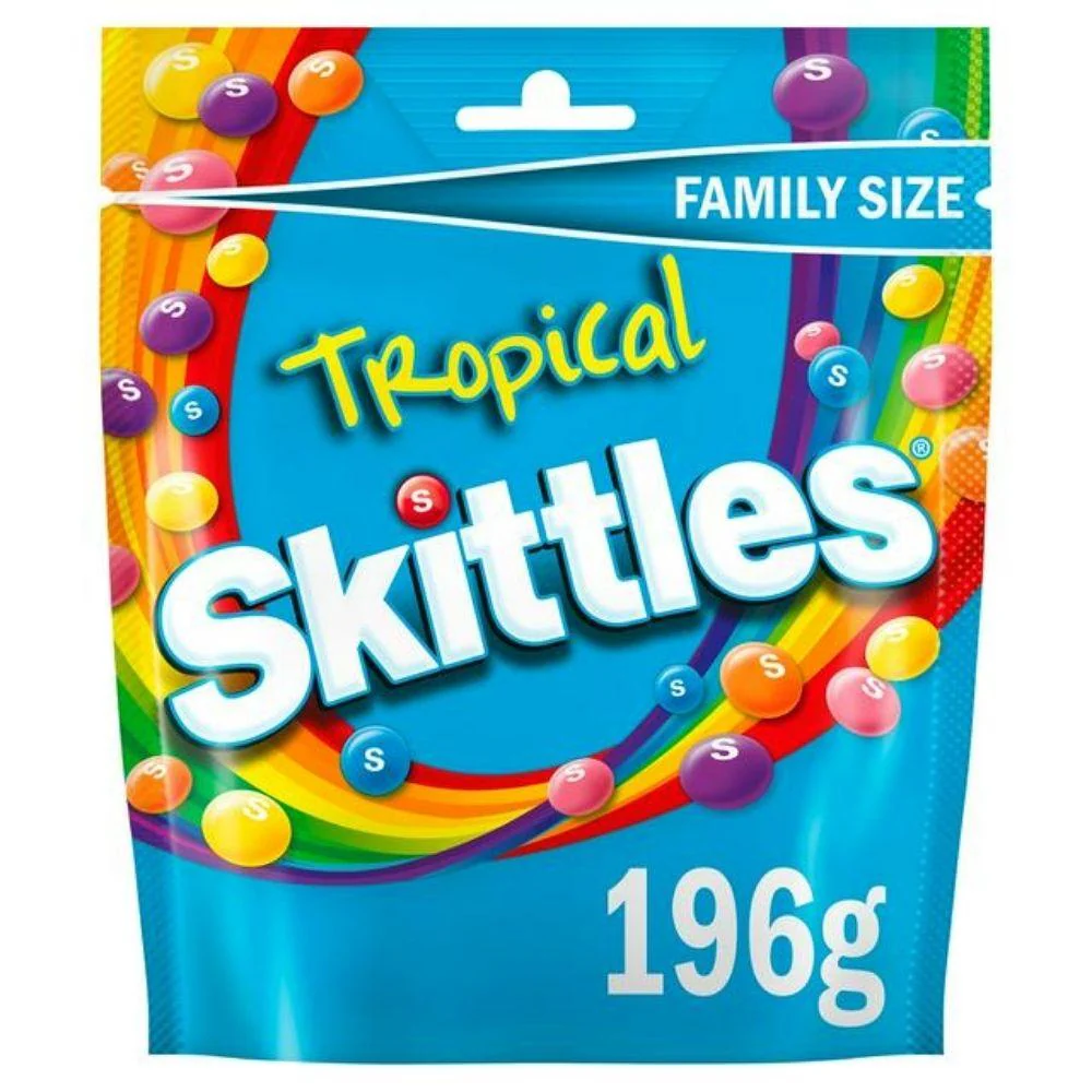 Skittles Tropical, confetti alla frutta tropicale da 196g