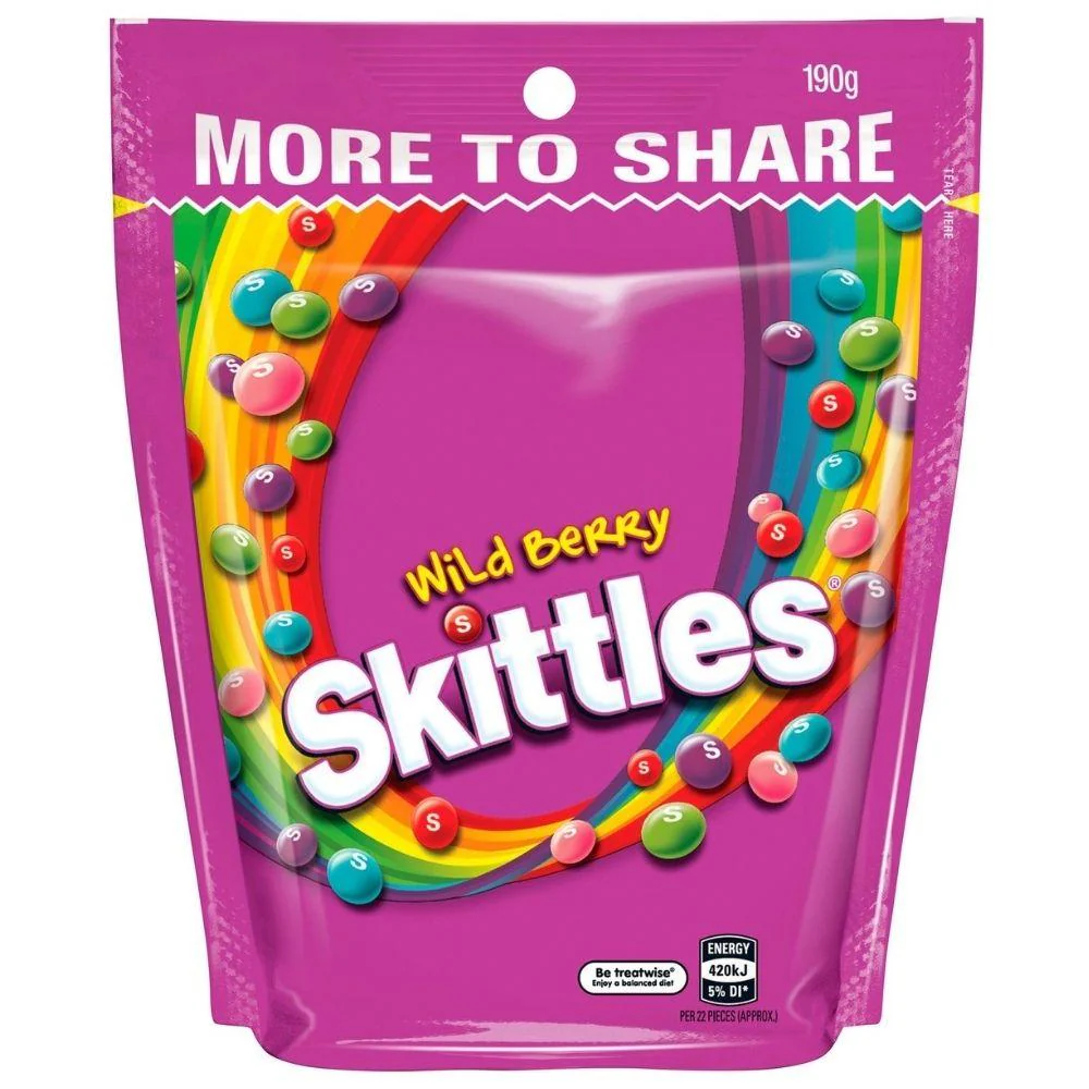Skittles Wild Berry, confetti ai frutti di bosco da 196g