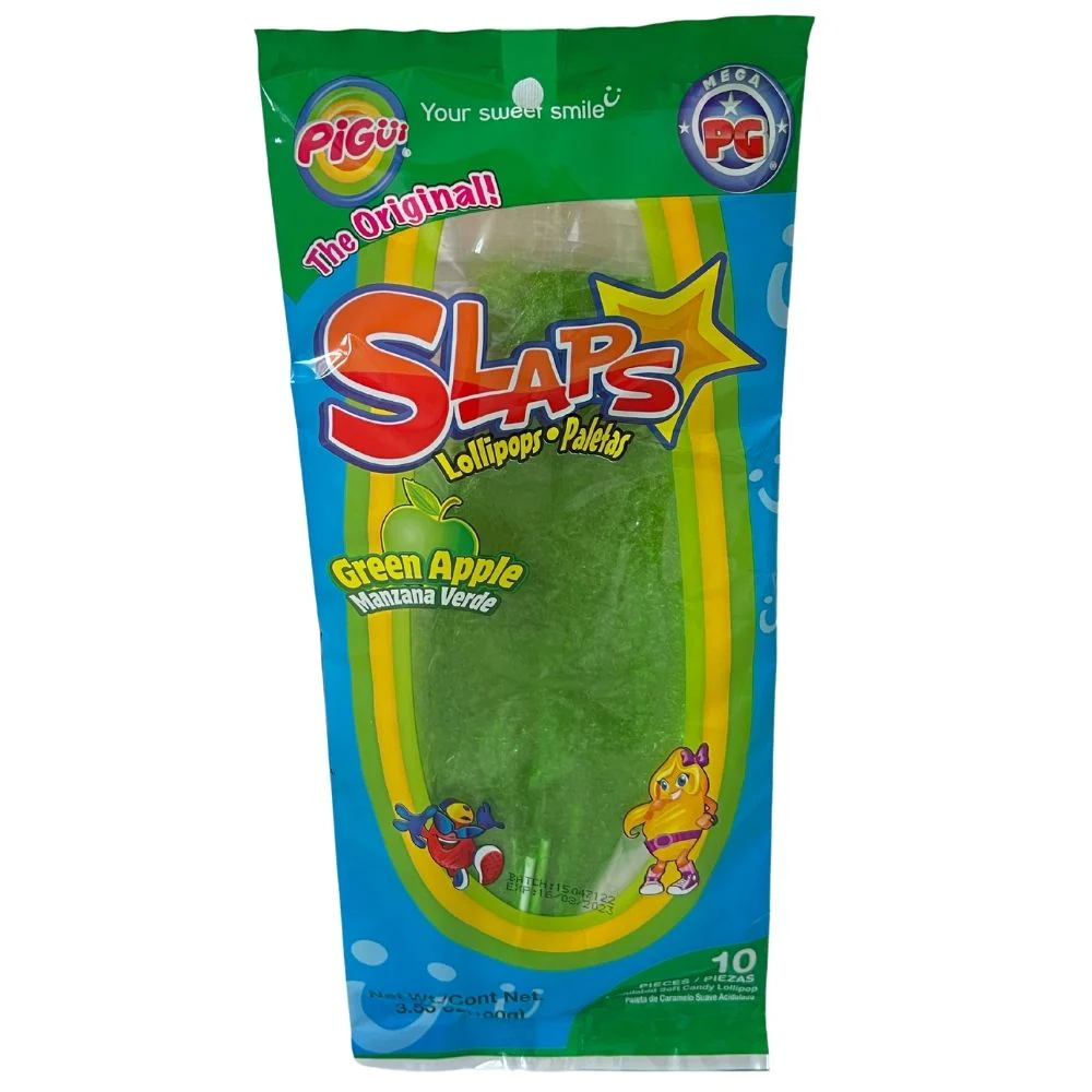 Slaps Lollipops Palentas Green Apple Manzana Verde, caramella modellabile alla mela verde da 100g