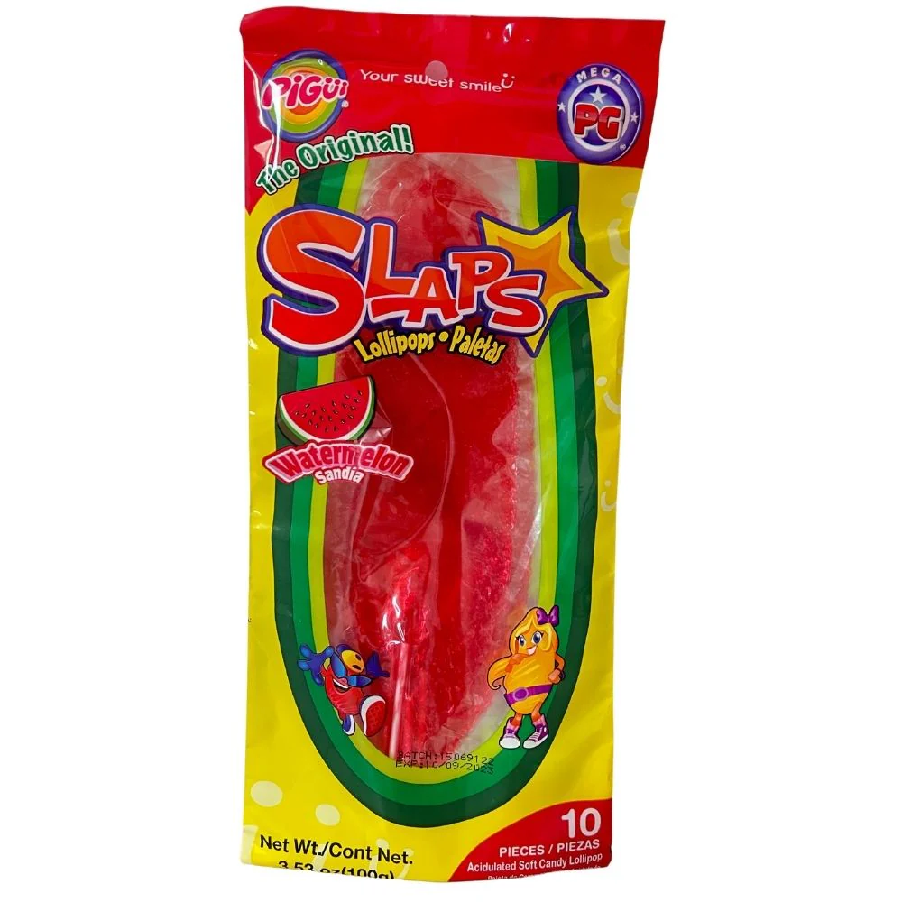 Slaps Lollipops Palentas Watermelon Sandia, caramella modellabile all'anguria da 100g