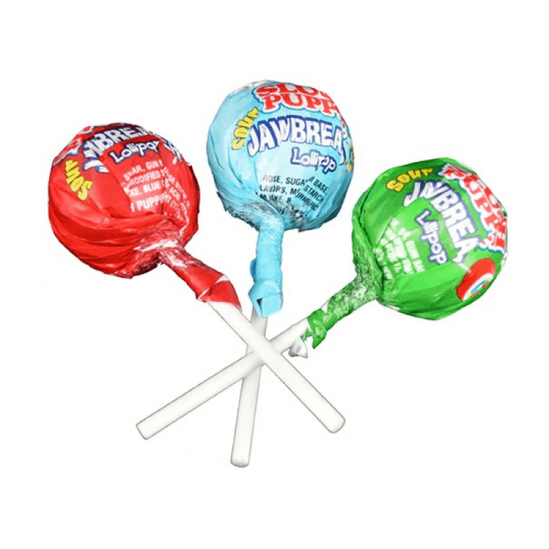 Slush Puppie Sour Jawbreaker Lollipops, lecca lecca alla frutta da 33g