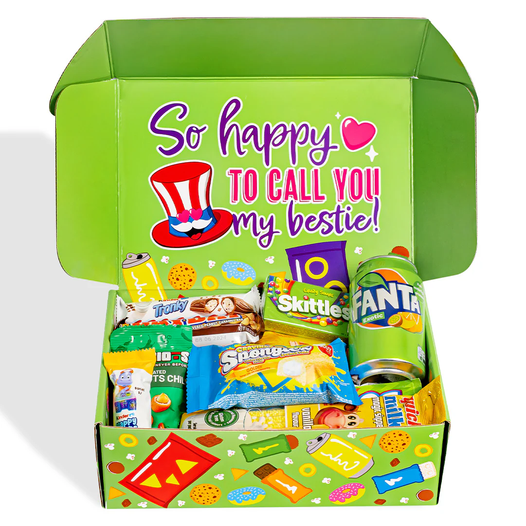 Snack Box “Best Friends Forever”, scatola a sorpresa da 20 snack dolci, salati e bevande per la migliore amica - Image 3