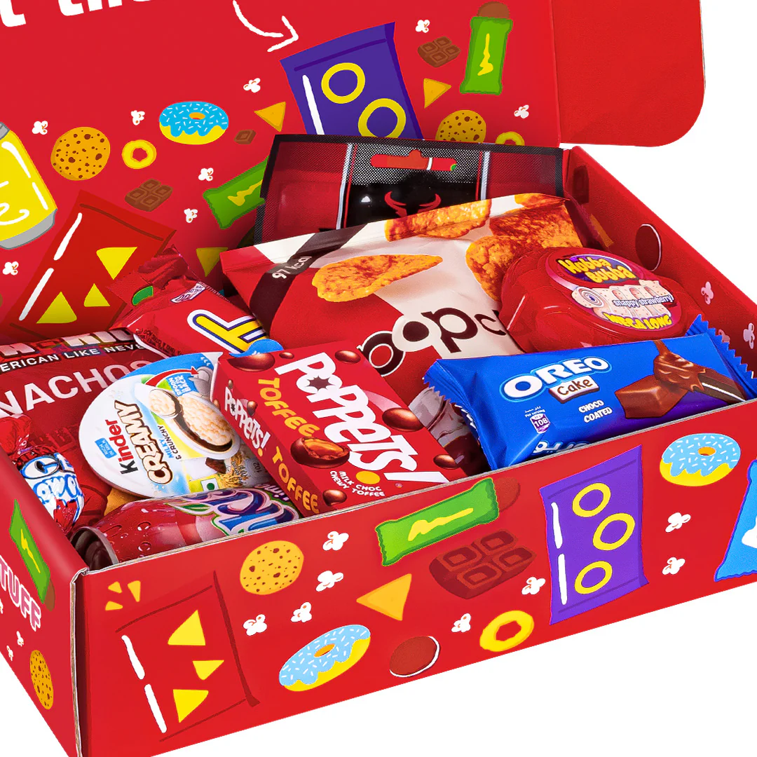 Snack Box "I love you", scatola a sorpresa da 20 snack dolci, salati e bevande - Image 2
