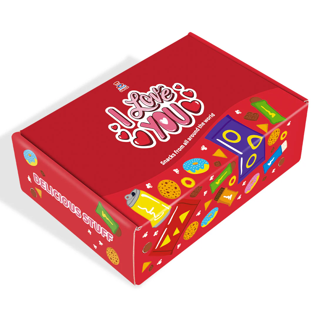 Snack Box "I love you", scatola a sorpresa da 20 snack dolci, salati e bevande - Image 4