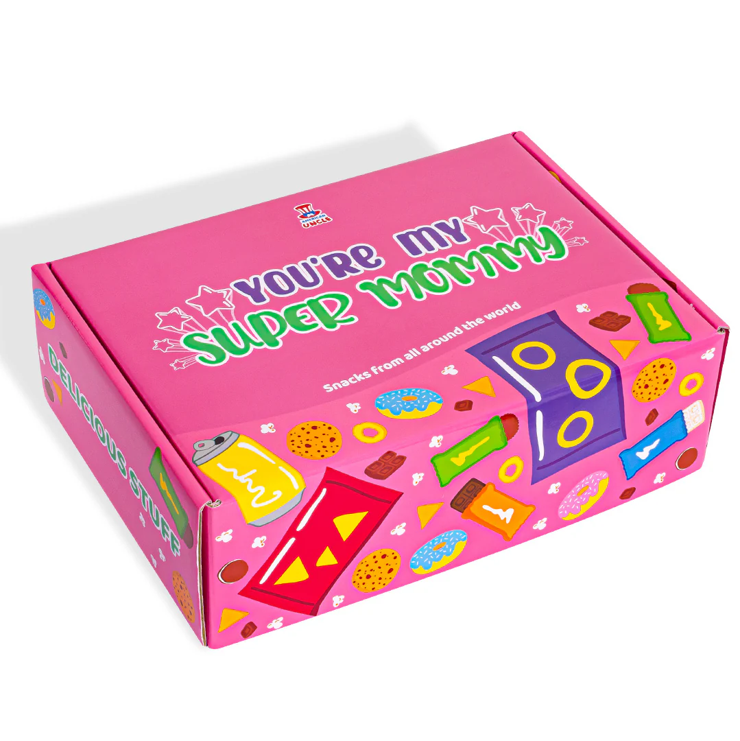 Snack box “Super Mommy”, scatola a sorpresa da 20 snack dolci, salati e bevande per la mamma - Image 2