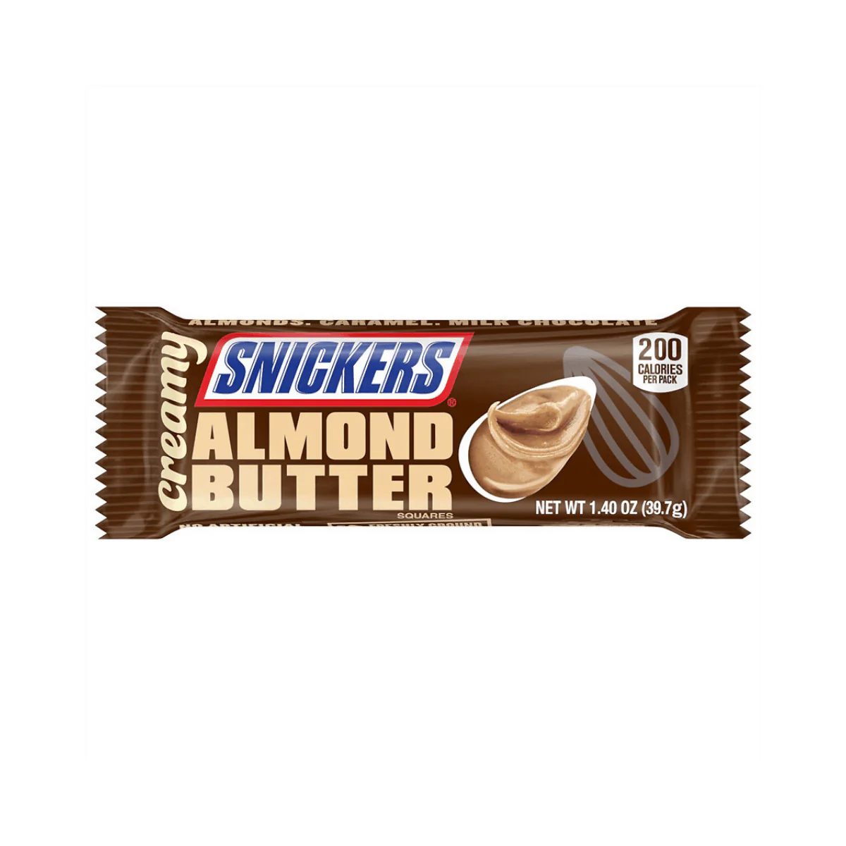 Snickers Creamy Maple Almond Butter, barretta di cioccolato al burro di mandorle da 39.7g