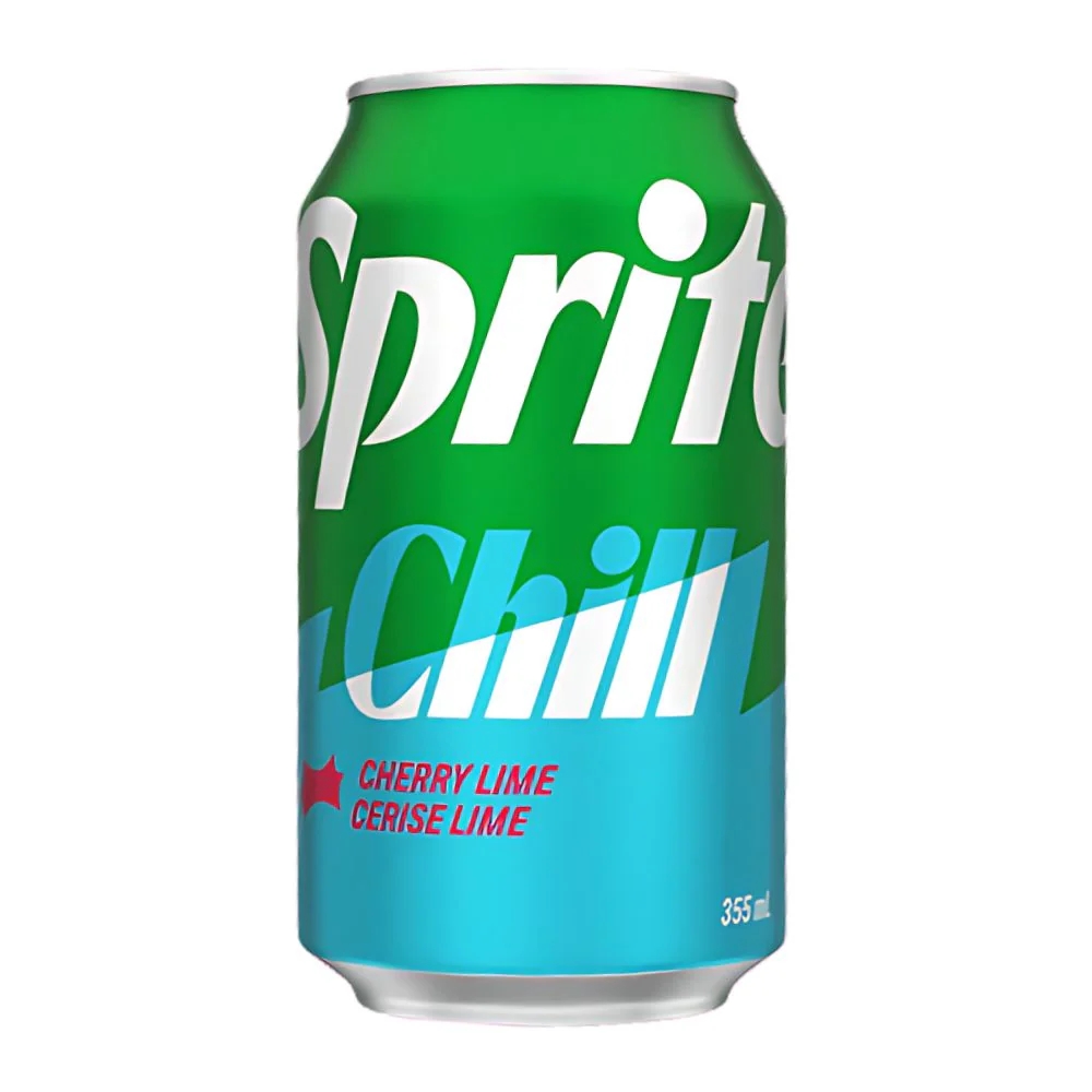 Sprite Chill, bevanda gassata al gusto di ciliegia e lime da 355ml