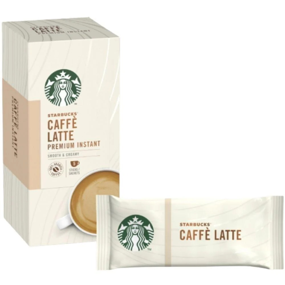 Starbucks Caffè Latte Premium Instant, 5 bustine di caffè latte da 70g