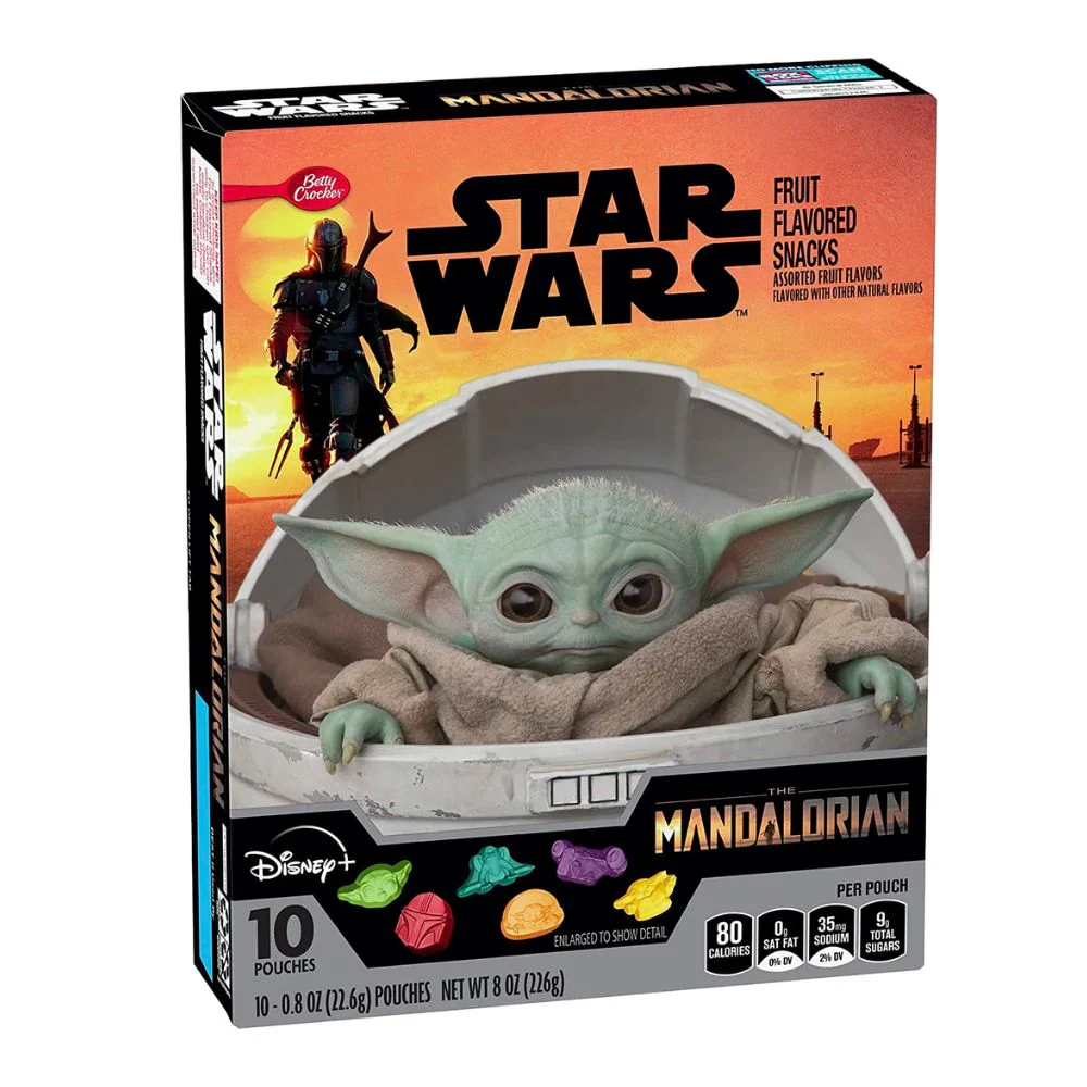 Starwars Fruit Flavored Snacks, caramelle con forme di starwars alla  frutta da 226g