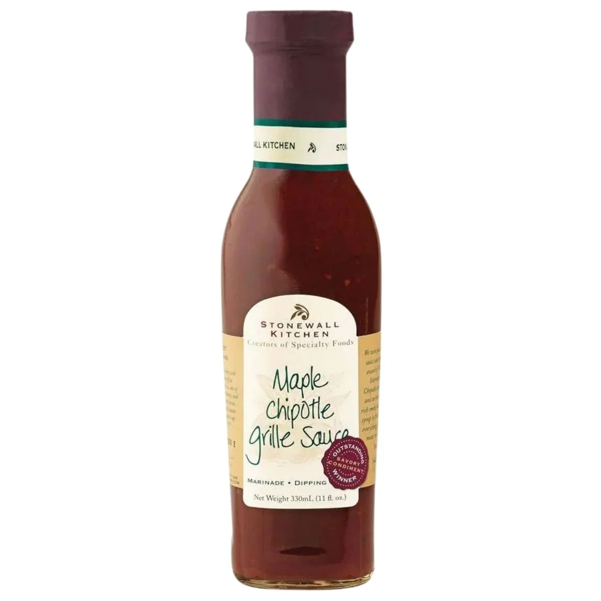 Stonewall Kitchen Maple Chipotle Grille Sauce, salsa barbecue piccante allo sciroppo d'acero da 390g SCADENZA 15/05/2023