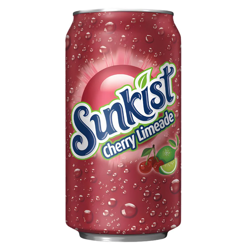 Sunkist Cherry Limeade, bevanda al limone e alla ciliegia da 355ml