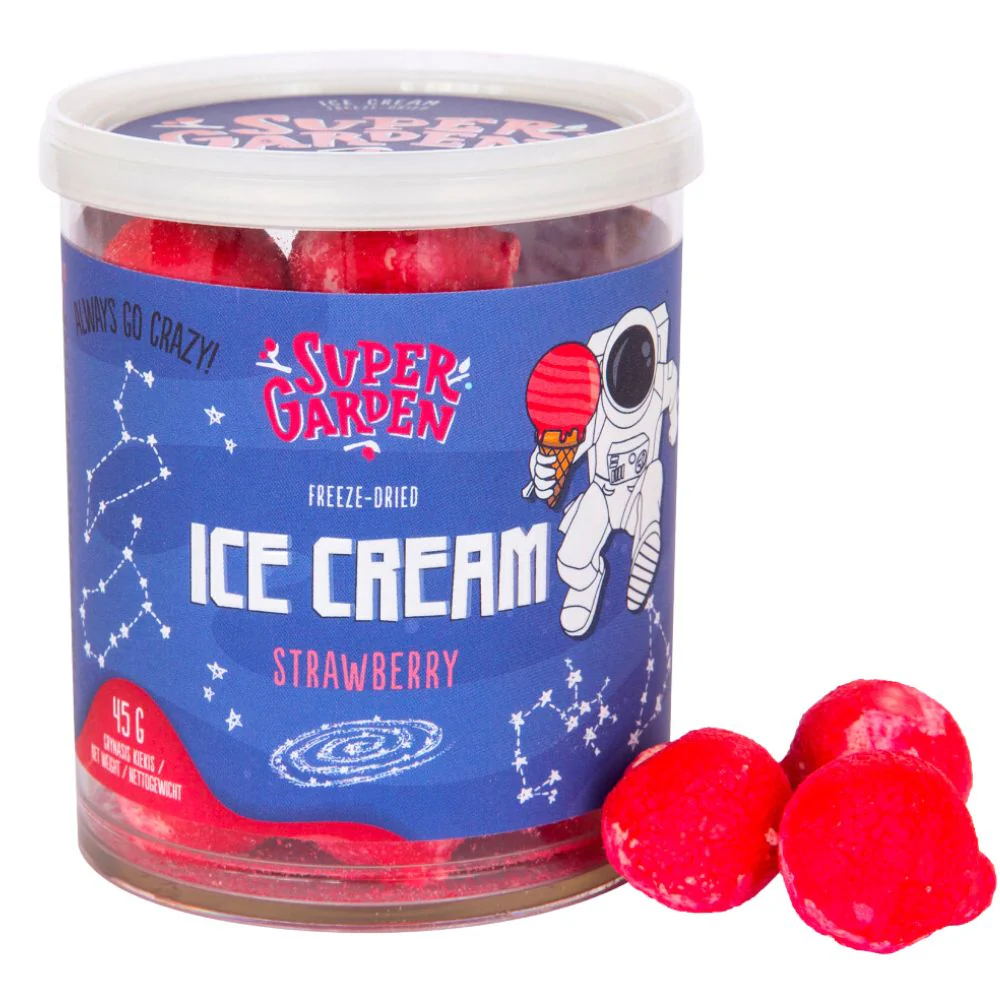 Super Garden Ice Cream Strawberry, gelato liofilizzato al gusto di fragola da 45g