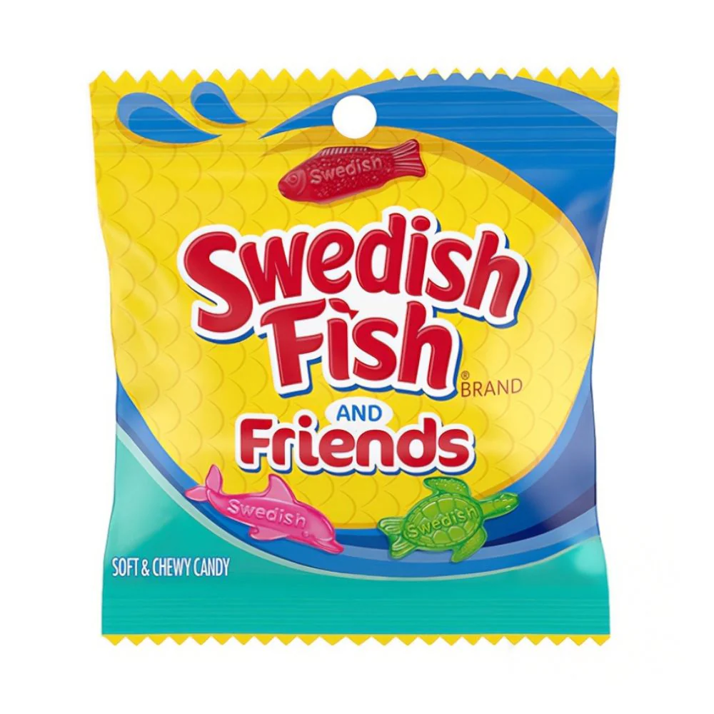 Swedish Fish, caramelle aspre alla frutta da 144g