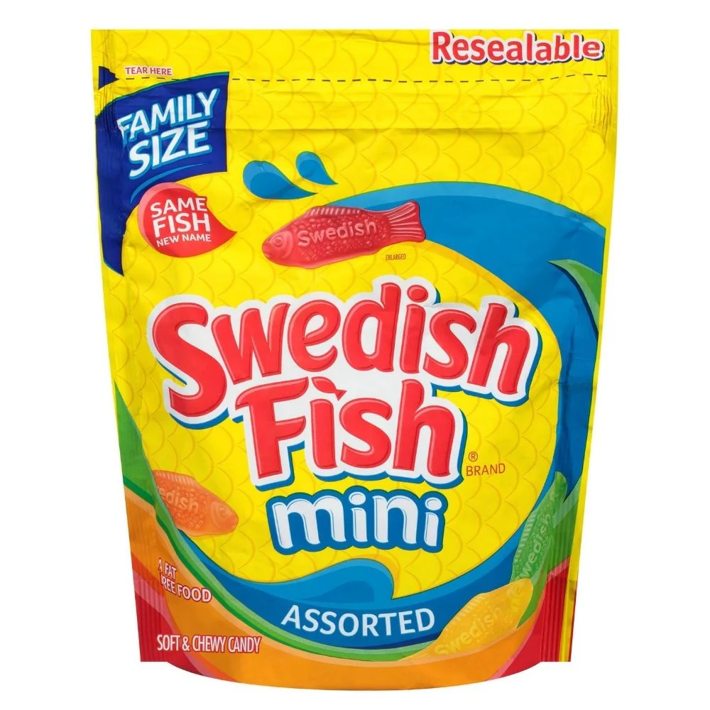 Swedish Fish Mini Red Bulk, caramelle gommose alla frutta da 2,26kg