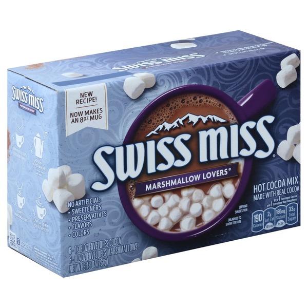 Swiss Miss Marshmallow Lovers Hot Cocoa mix, 5 bustine singole di cioccolata calda con marshmallow in una confezione da 272g