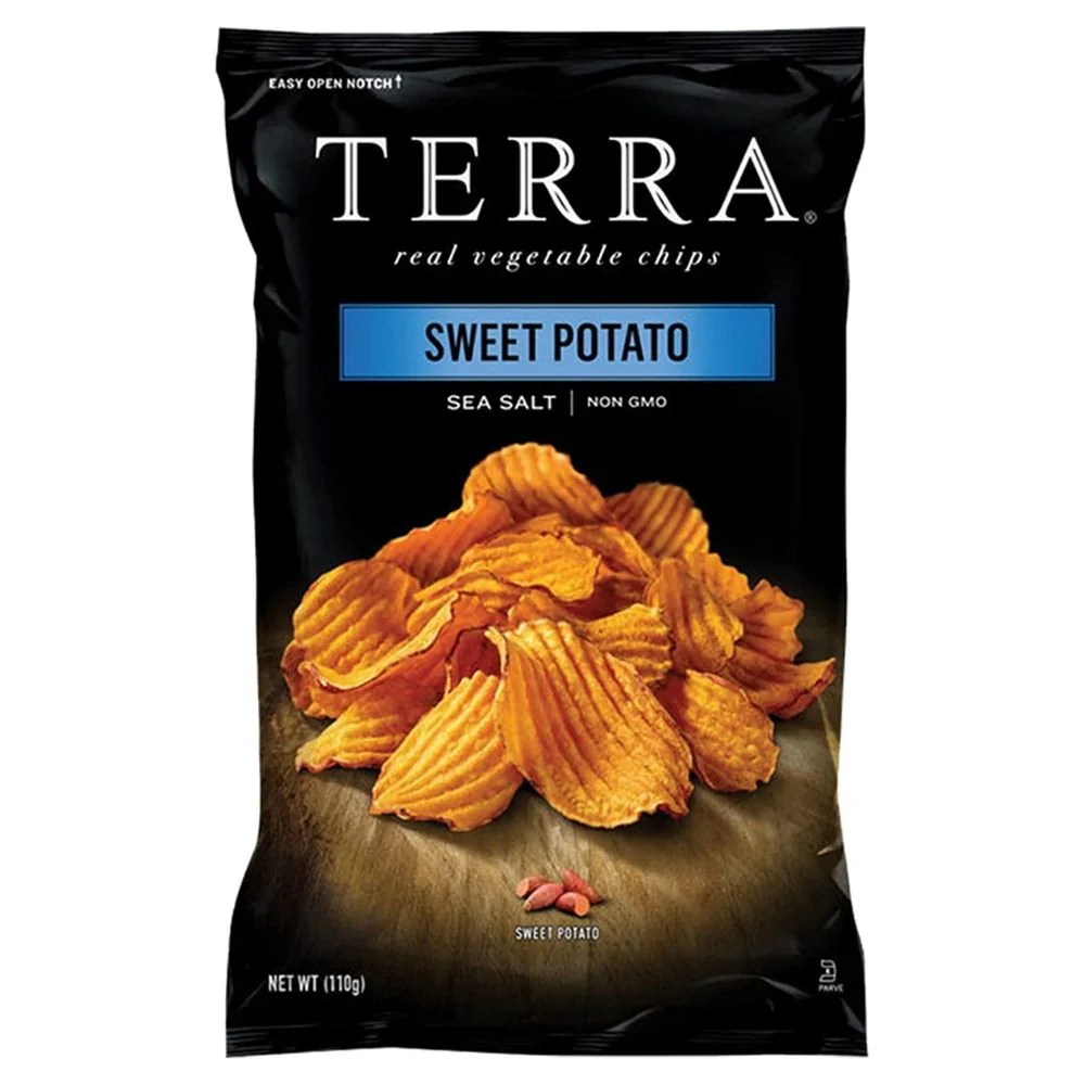Terra Real Vegetable Chips Sweet Potato, patata dolce con sale marino da 110g