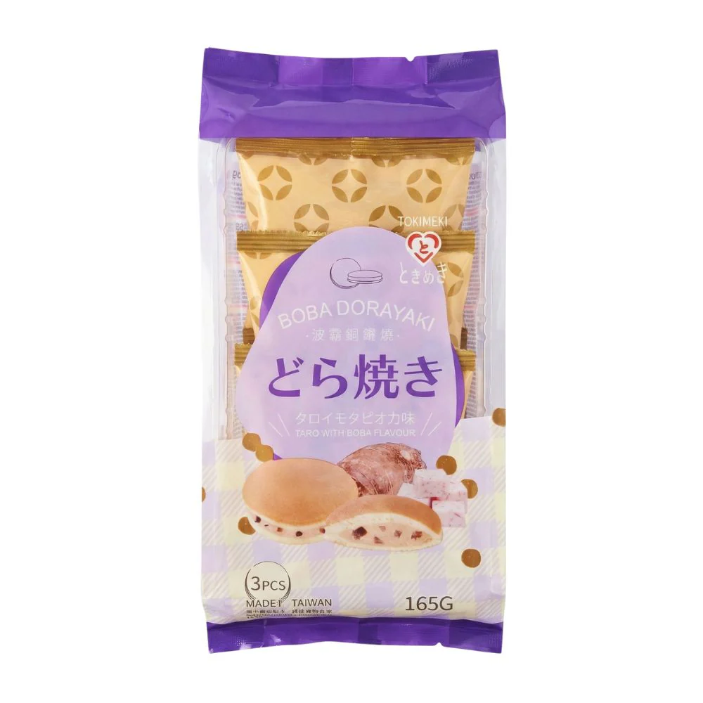 Tokimeki Dorayaki Boba Taro, dorayaki con perle di boba gusto taro da 165g