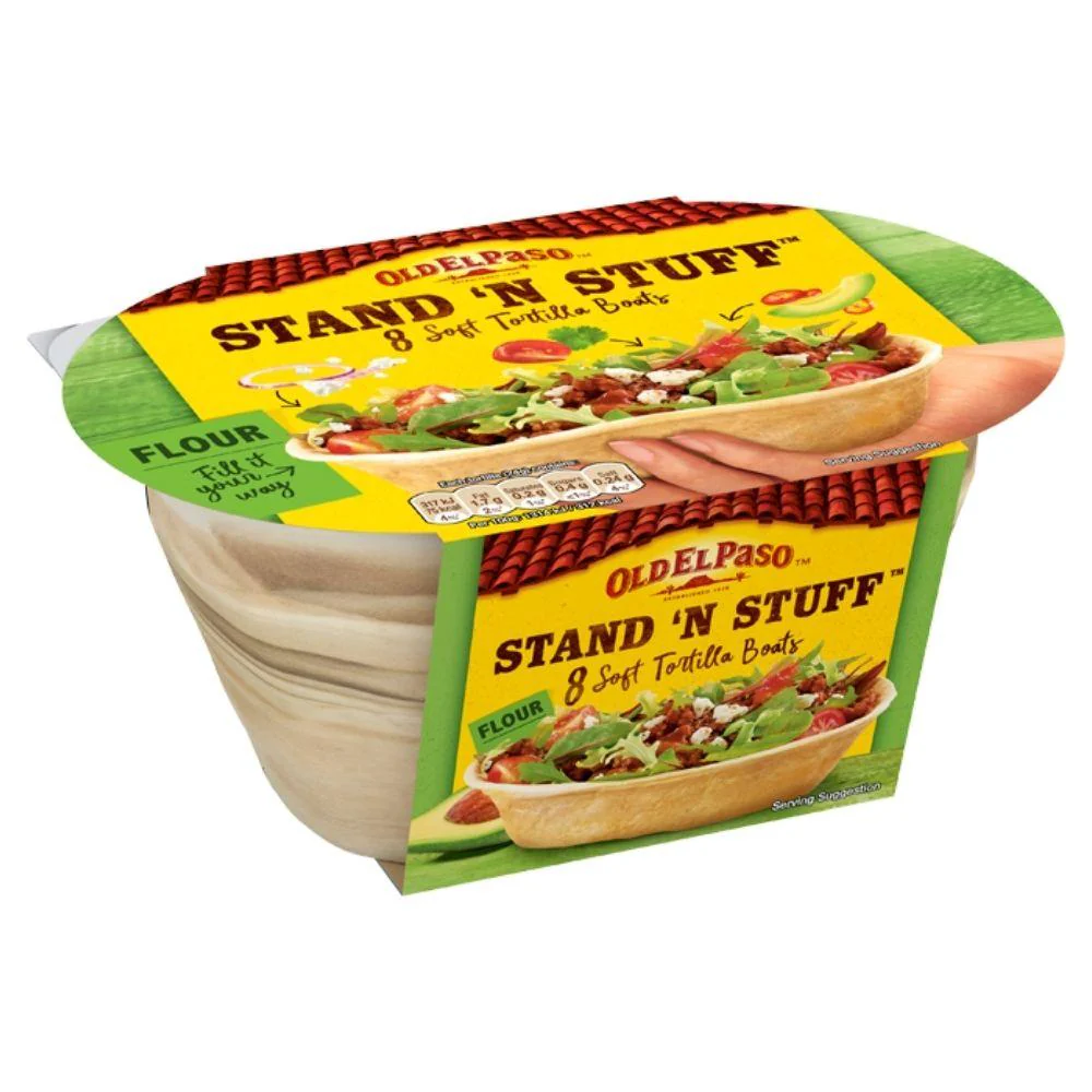 Old El Paso Tortillas Stand'n Stuff, 8 tortillas messicane da 193g