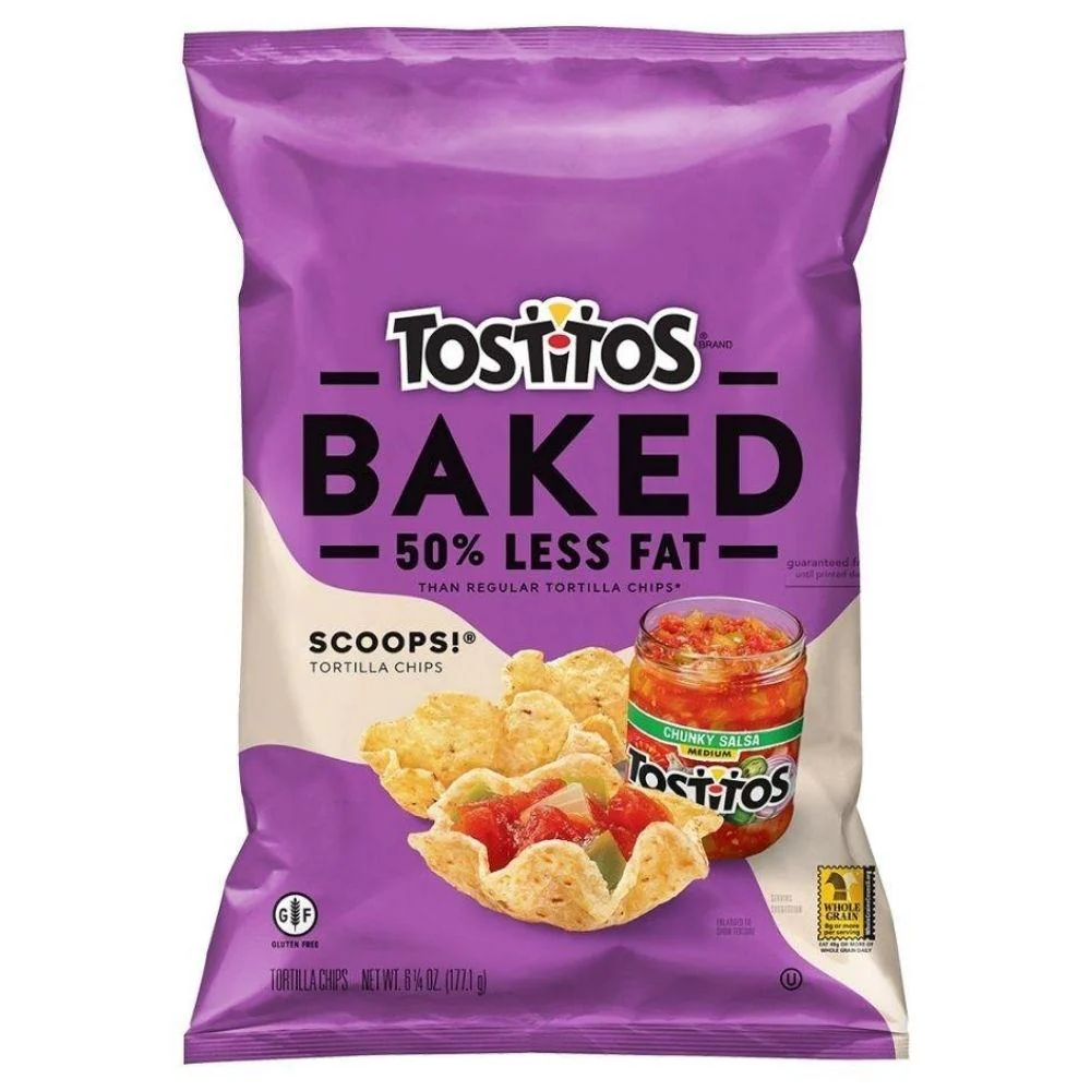 Tostitos Baked Scoops, tortillas al mais cotte al forno da 198g