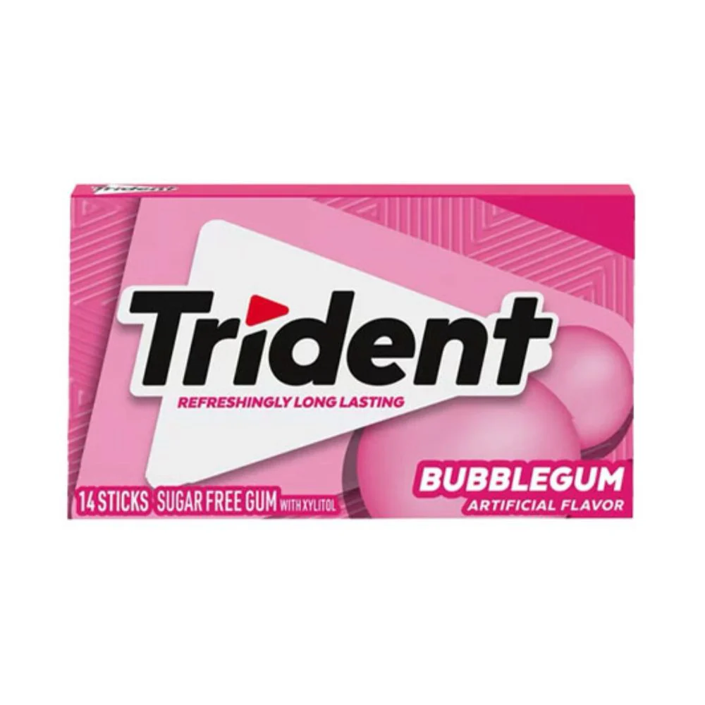 Trident Bubble Gum, gomme da masticare al gusto di frutta da 26,6 g