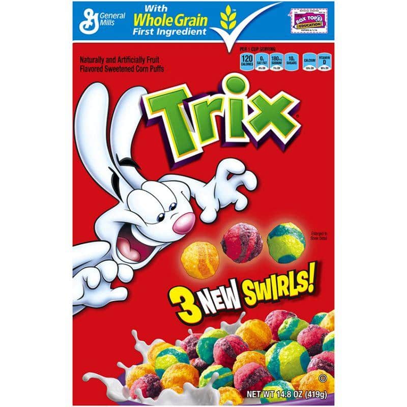 Trix 3 New Swirls!, cereali alla frutta da 303g