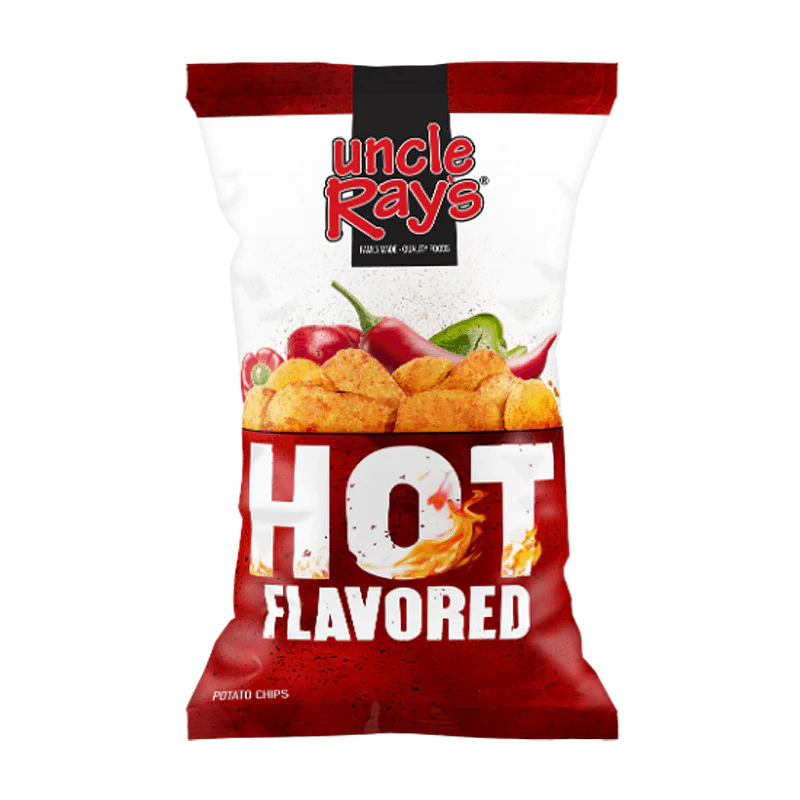 Uncle Ray's Hot Flavored, patatine piccanti da 120g