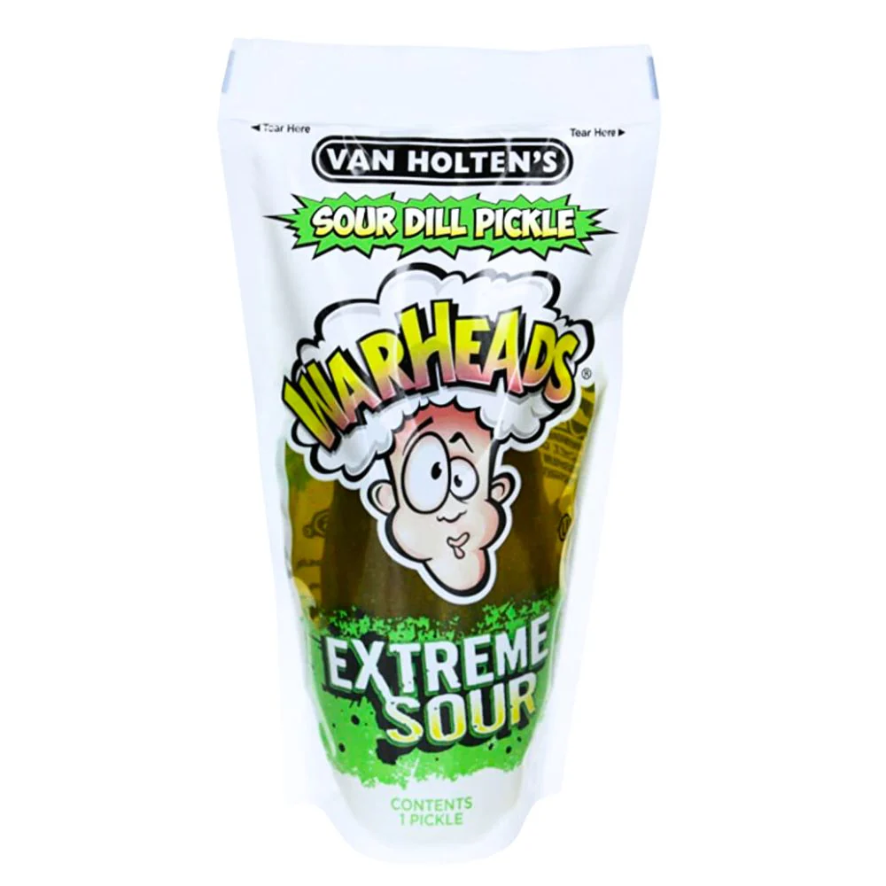 Van Holtens Pickles Warheads Extreme Sour, cetriolo monoporzione sottaceto