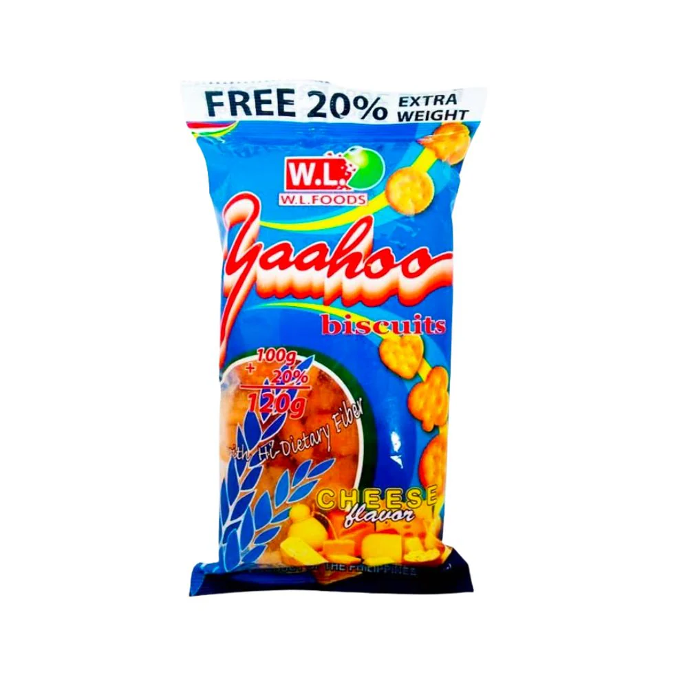 W.L. Yaahoo Biscuits Cheese Biscuit, biscotti al formaggio da 120g